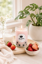 Load image into Gallery viewer, Strawberry Milk Tea Boba Candle