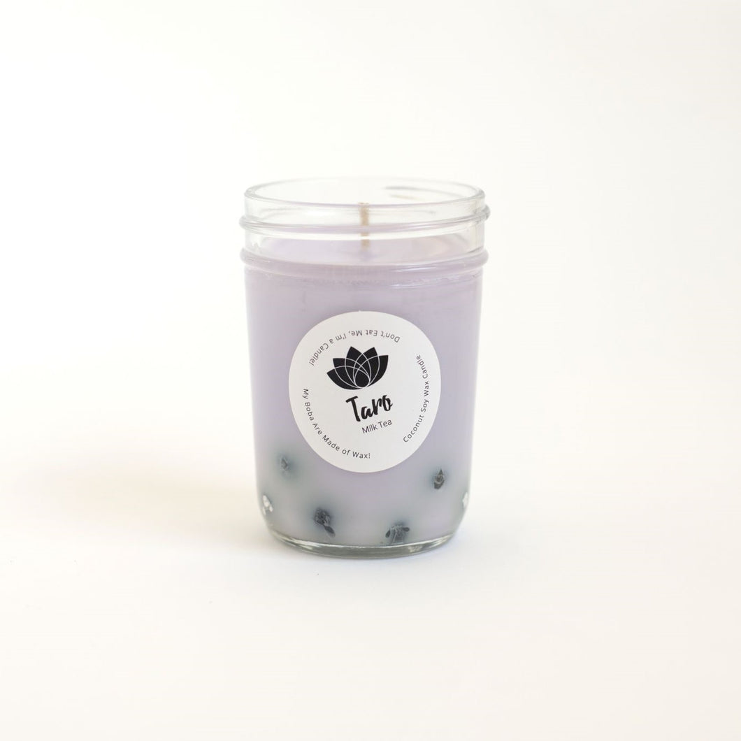 Taro Milk Tea Boba Candle